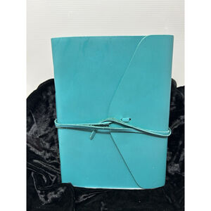 Barnes & Noble Bombay Turquoise Leather Journal W/Tie Self Reflection Ideas 6x8
